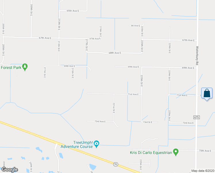 map of restaurants, bars, coffee shops, grocery stores, and more near 22005 71st Avenue East in Bradenton