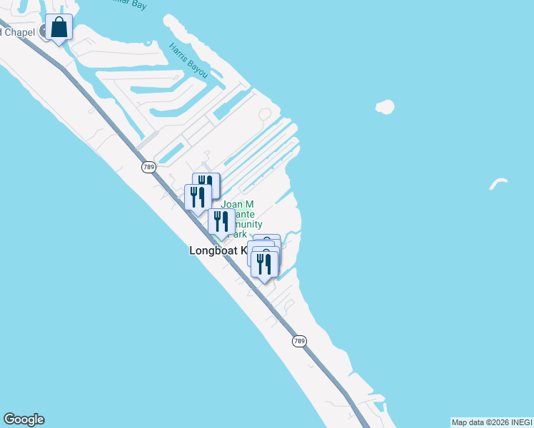 map of restaurants, bars, coffee shops, grocery stores, and more near 660 Gulf Bay Road in Longboat Key