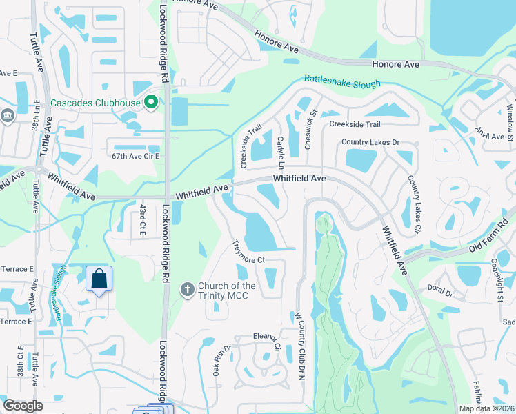 map of restaurants, bars, coffee shops, grocery stores, and more near 4914 Lakescene Place in Sarasota