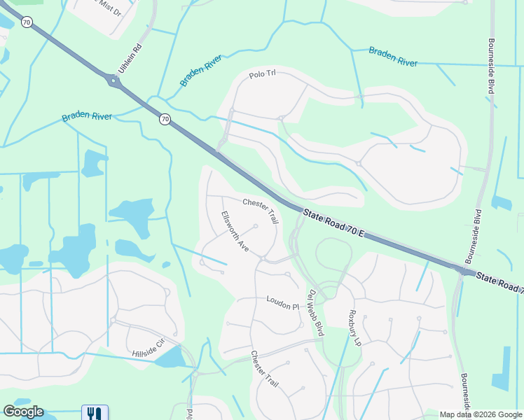 map of restaurants, bars, coffee shops, grocery stores, and more near 6718 Haverhill Court in Bradenton