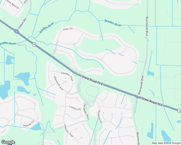 map of restaurants, bars, coffee shops, grocery stores, and more near 17339 Blue Ridge Pl in Bradenton
