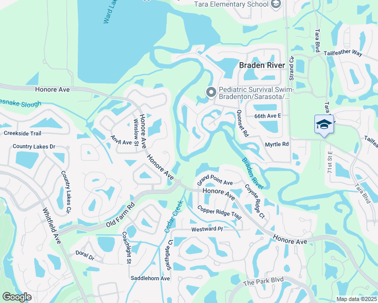 map of restaurants, bars, coffee shops, grocery stores, and more near 6737 Lincoln Road in Bradenton