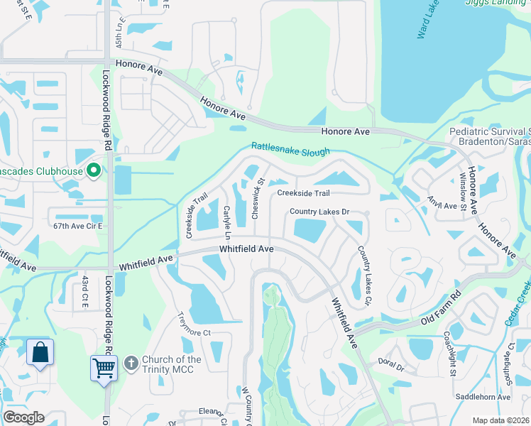 map of restaurants, bars, coffee shops, grocery stores, and more near 6721 West Country Club Lane in Sarasota