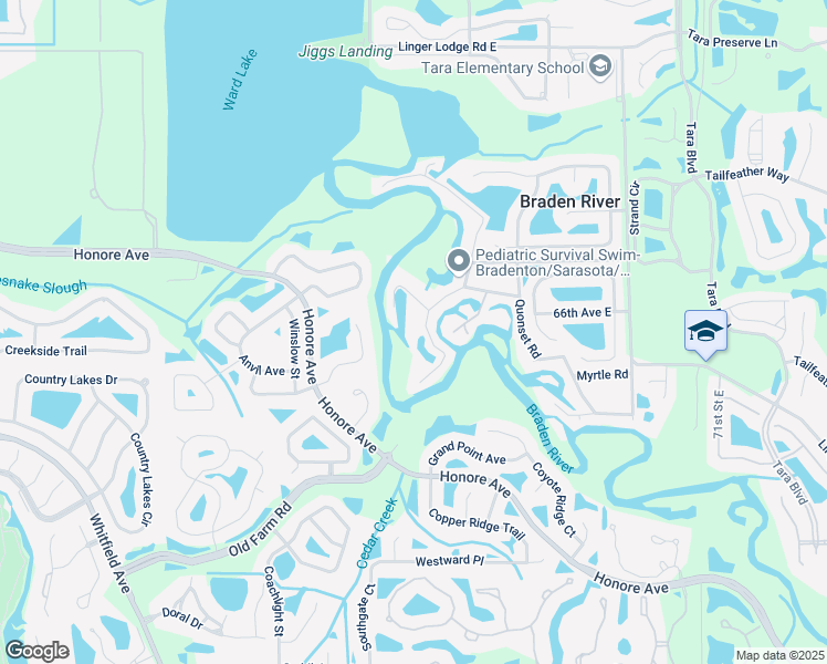 map of restaurants, bars, coffee shops, grocery stores, and more near 6608 Lincoln Road in Bradenton