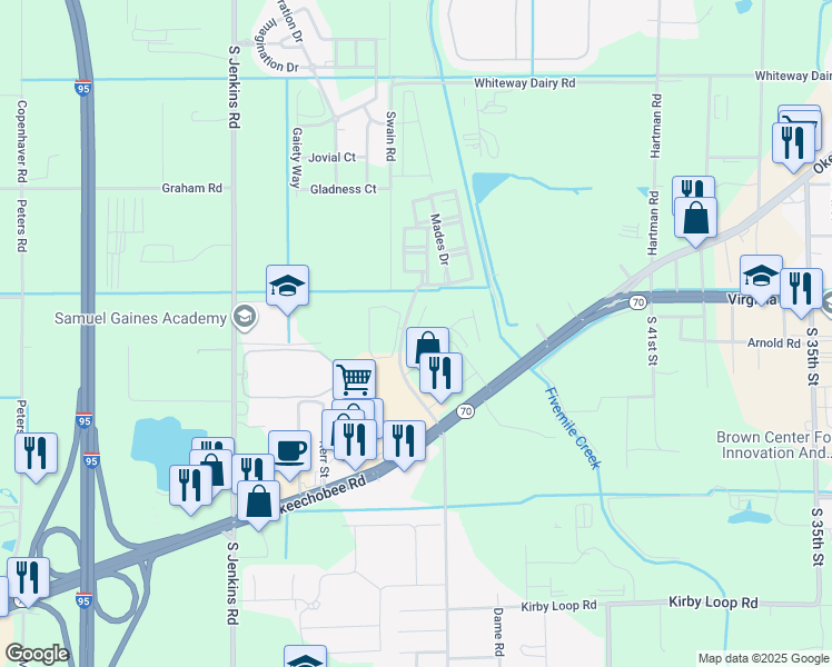 map of restaurants, bars, coffee shops, grocery stores, and more near East Portofino Landings Boulevard in Fort Pierce