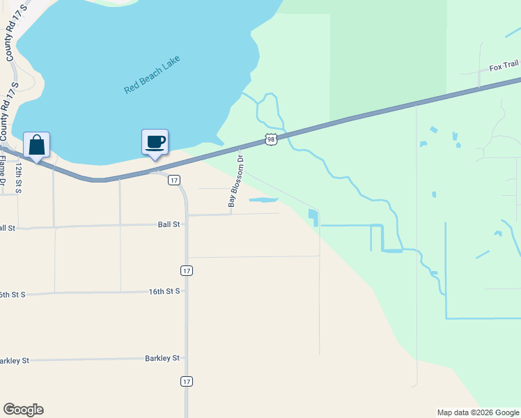 map of restaurants, bars, coffee shops, grocery stores, and more near Ball Street in Sebring
