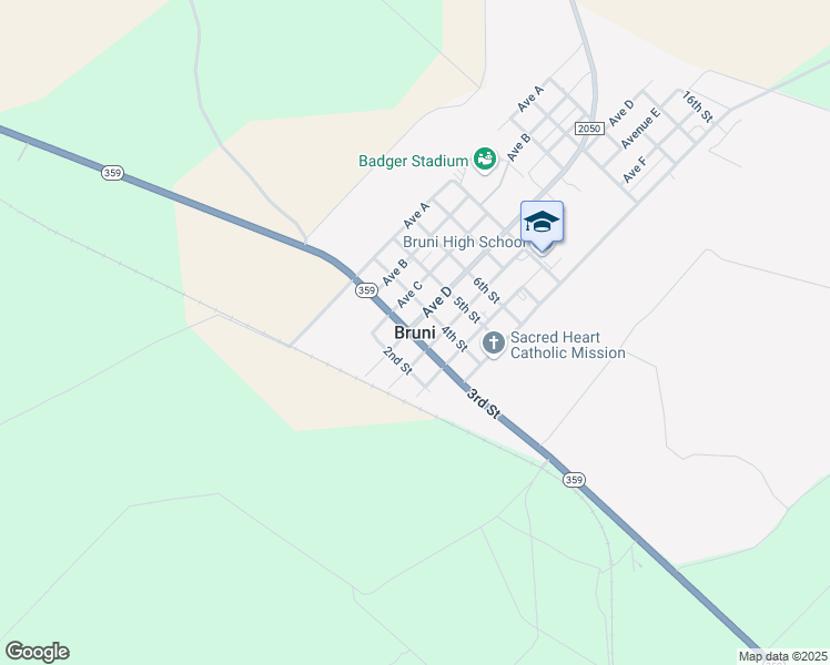 map of restaurants, bars, coffee shops, grocery stores, and more near in Bruni