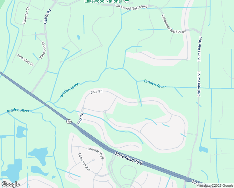 map of restaurants, bars, coffee shops, grocery stores, and more near 17131 Polo Trail in Bradenton