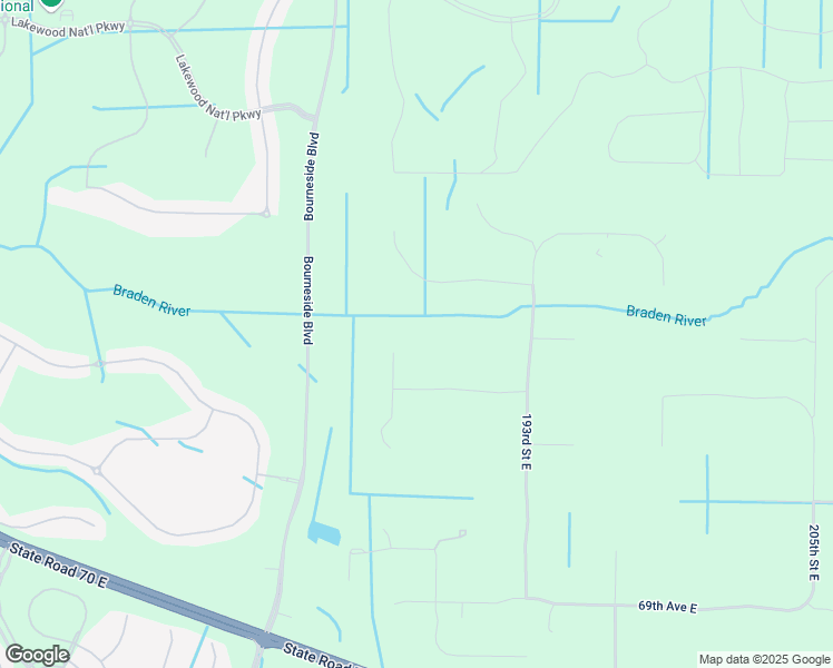 map of restaurants, bars, coffee shops, grocery stores, and more near 6405 189th Street East in Bradenton