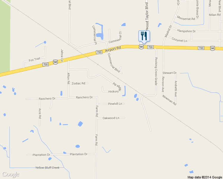 map of restaurants, bars, coffee shops, grocery stores, and more near 421 Hickory Ridge Drive in Sebring