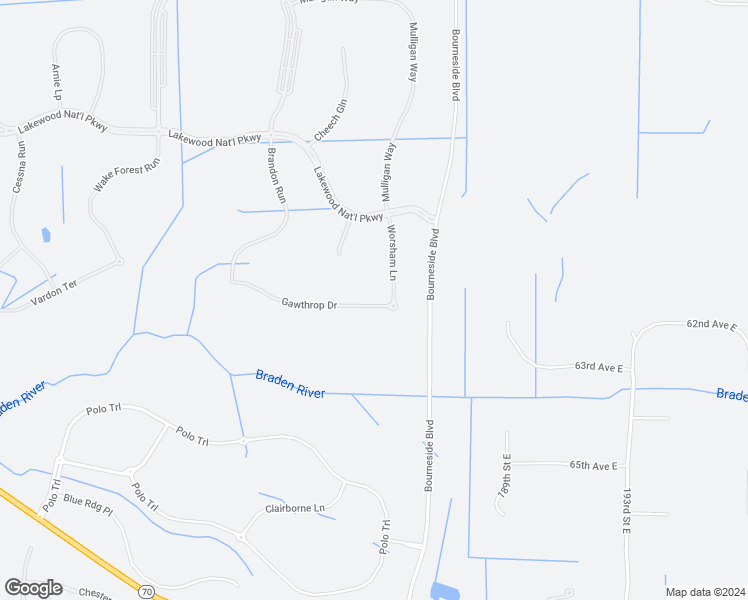 map of restaurants, bars, coffee shops, grocery stores, and more near 17501 SR 70 East in Bradenton