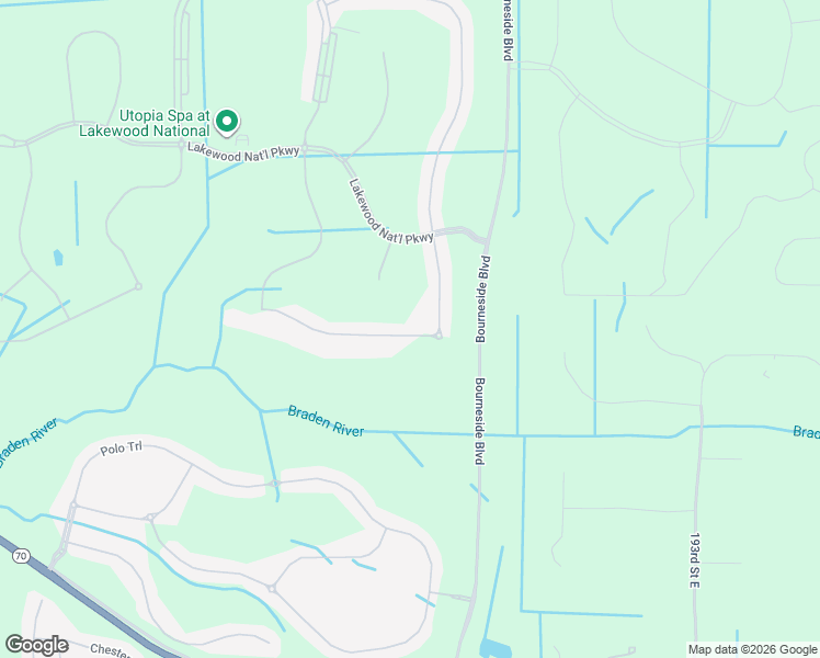 map of restaurants, bars, coffee shops, grocery stores, and more near 17501 SR 70 East in Bradenton