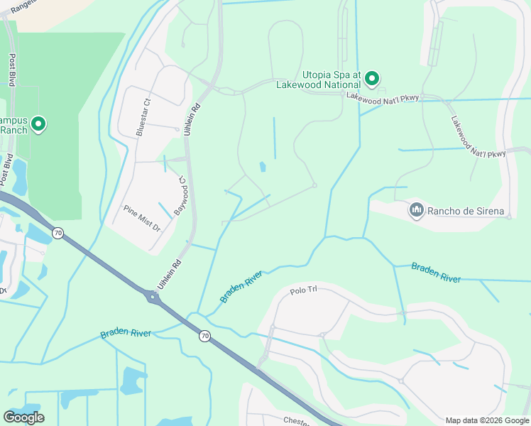 map of restaurants, bars, coffee shops, grocery stores, and more near 16924 Vardon Terrace in Bradenton
