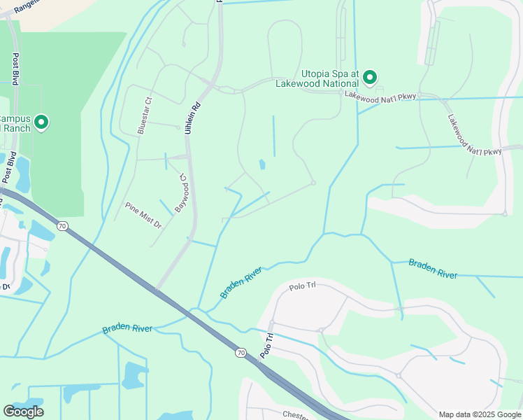 map of restaurants, bars, coffee shops, grocery stores, and more near 16924 Vardon Terrace in Bradenton