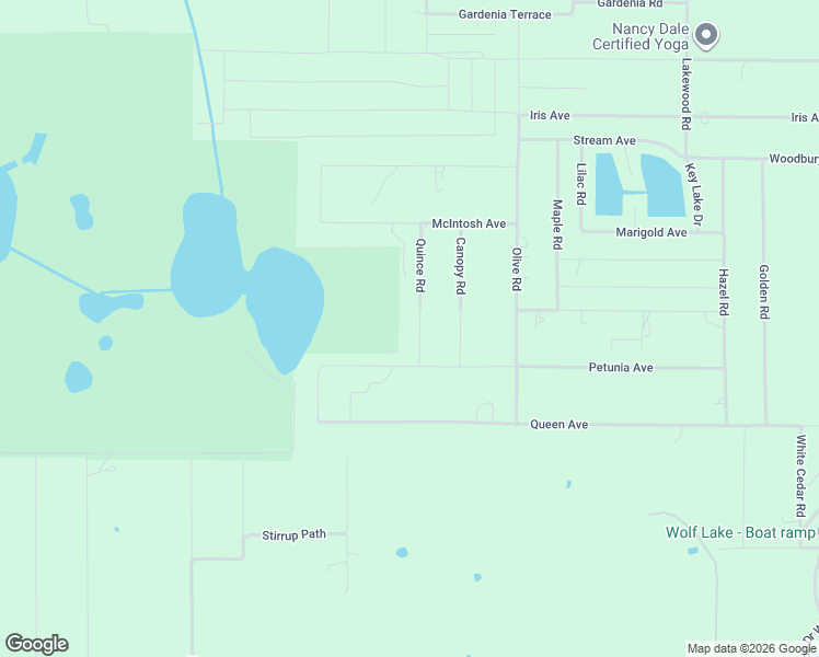 map of restaurants, bars, coffee shops, grocery stores, and more near 5909 Quince Road in Sebring