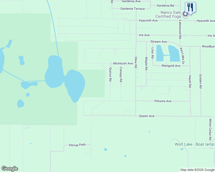 map of restaurants, bars, coffee shops, grocery stores, and more near 5909 Quince Road in Sebring