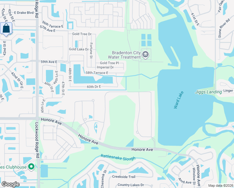 map of restaurants, bars, coffee shops, grocery stores, and more near 5242 60th Drive East in Bradenton