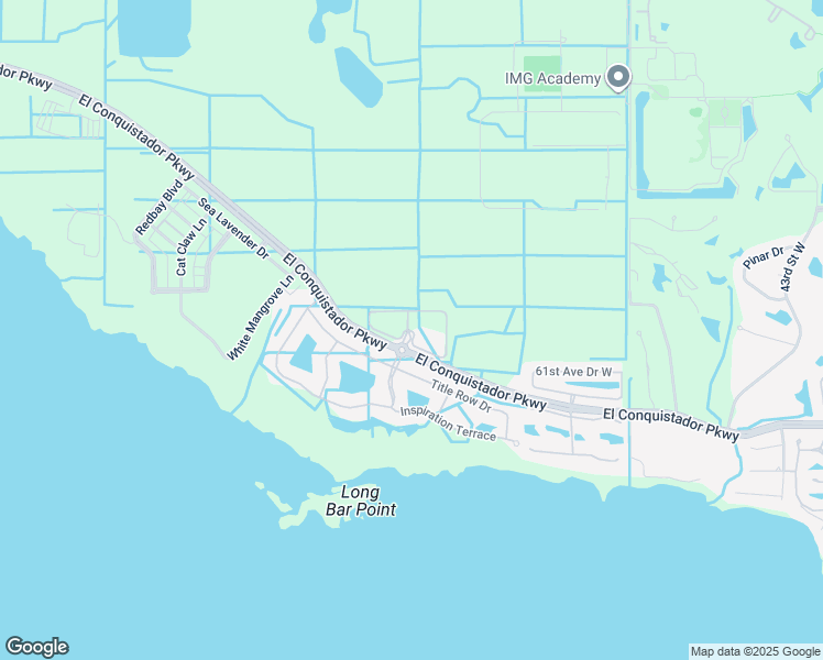 map of restaurants, bars, coffee shops, grocery stores, and more near 5523 Title Row Drive in Bradenton