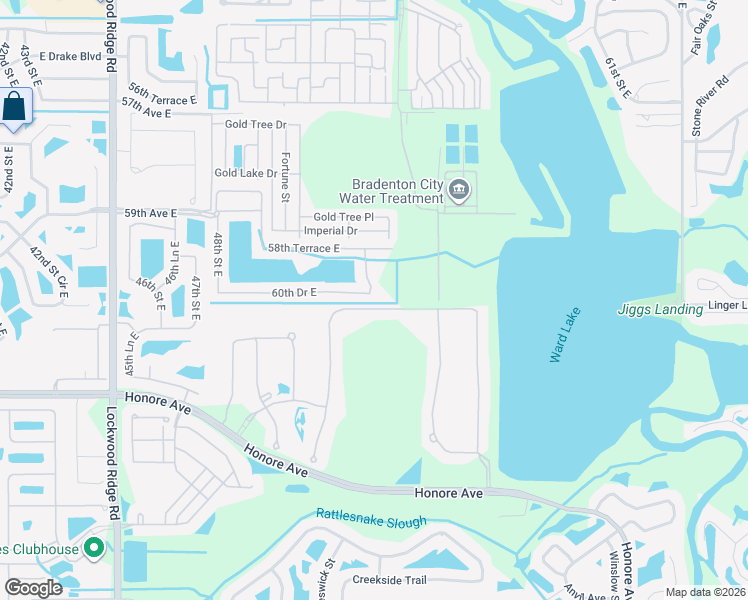 map of restaurants, bars, coffee shops, grocery stores, and more near 5242 60th Drive East in Bradenton