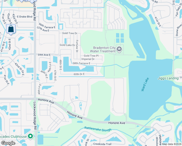 map of restaurants, bars, coffee shops, grocery stores, and more near 5215 60th Drive East in Bradenton