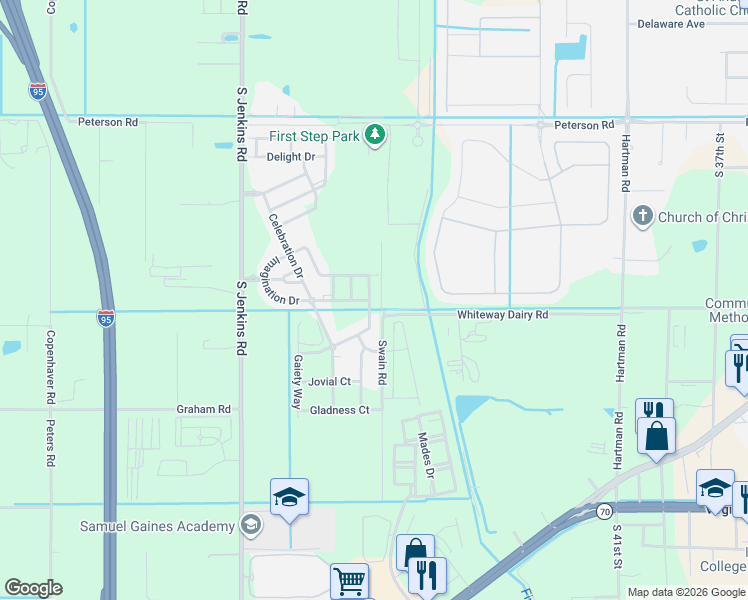 map of restaurants, bars, coffee shops, grocery stores, and more near 1522 Merriment Way in Fort Pierce