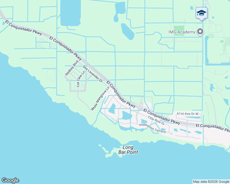 map of restaurants, bars, coffee shops, grocery stores, and more near 5831 Title Row Drive in Bradenton