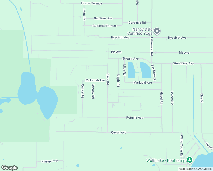 map of restaurants, bars, coffee shops, grocery stores, and more near McIntosh Avenue in Sebring