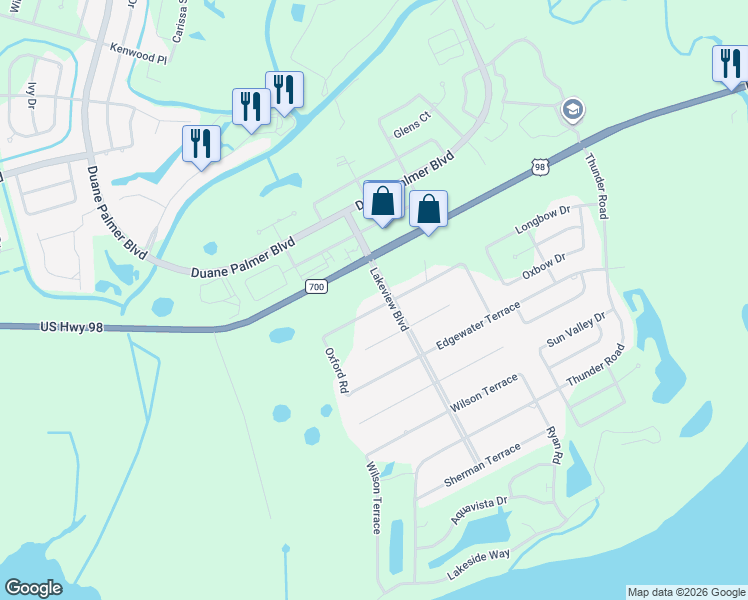 map of restaurants, bars, coffee shops, grocery stores, and more near 6223 U.S. 98 in Sebring