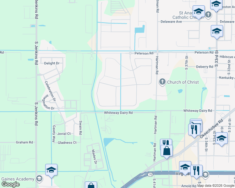 map of restaurants, bars, coffee shops, grocery stores, and more near 844 Gairloch Lane in Fort Pierce