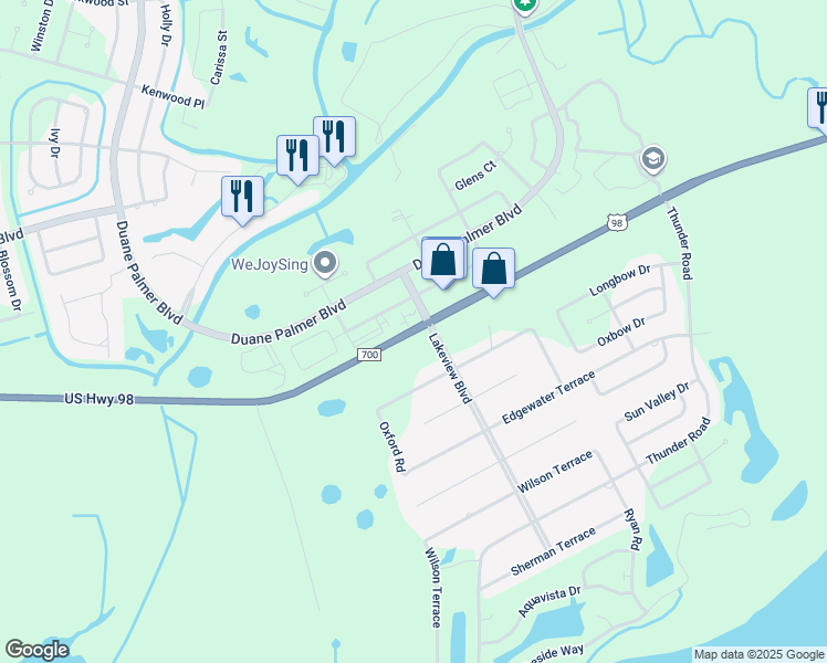map of restaurants, bars, coffee shops, grocery stores, and more near 6223 U.S. 98 in Sebring