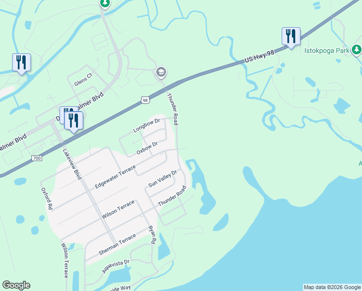 map of restaurants, bars, coffee shops, grocery stores, and more near 5525 Thunder Rd in Sebring