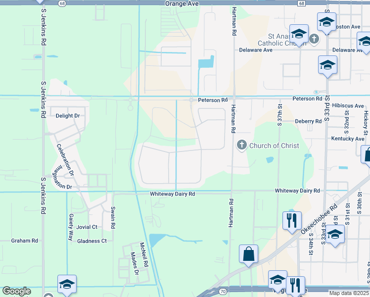 map of restaurants, bars, coffee shops, grocery stores, and more near 4206 Birkdale Drive in Fort Pierce