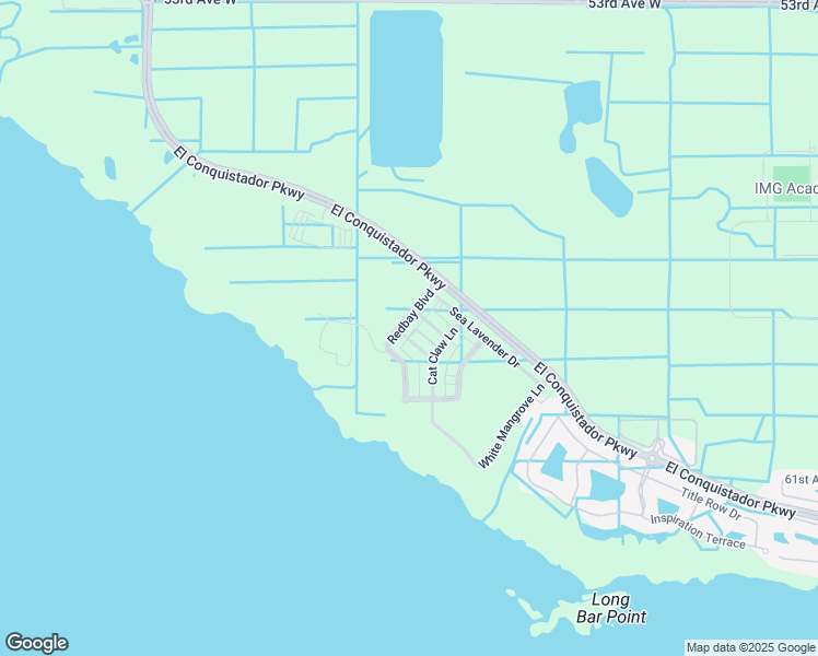 map of restaurants, bars, coffee shops, grocery stores, and more near 4350 El Conquistador Parkway in Bradenton