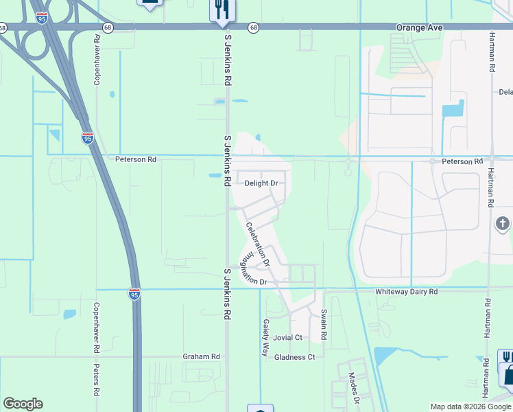 map of restaurants, bars, coffee shops, grocery stores, and more near 5505 Jamboree Drive in Fort Pierce