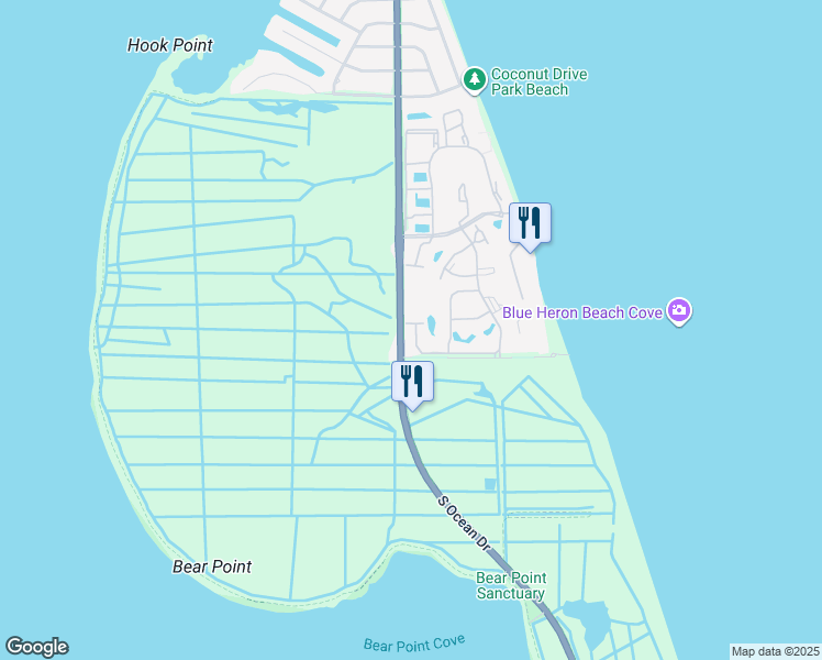map of restaurants, bars, coffee shops, grocery stores, and more near 502 Southstar Drive in Fort Pierce