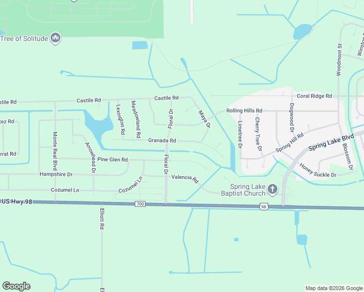 map of restaurants, bars, coffee shops, grocery stores, and more near 7833 Pine Glen Road in Sebring