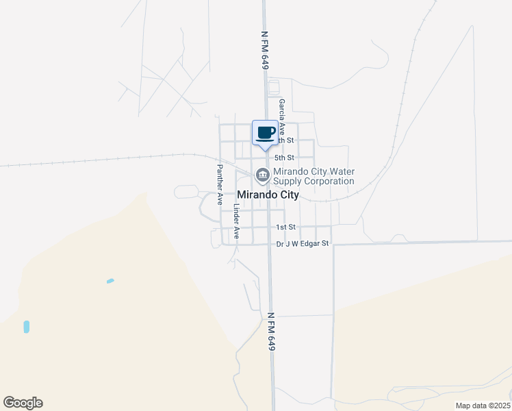 map of restaurants, bars, coffee shops, grocery stores, and more near in Mirando City