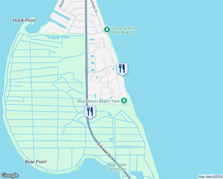 map of restaurants, bars, coffee shops, grocery stores, and more near 4011 Windward Drive in Fort Pierce