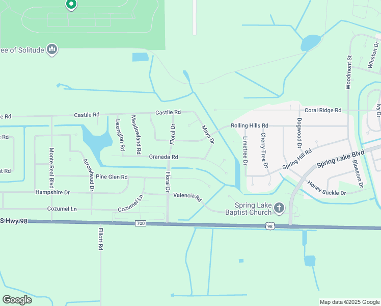 map of restaurants, bars, coffee shops, grocery stores, and more near 7901 Granada Road in Sebring