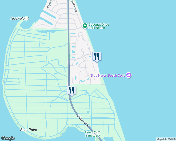 map of restaurants, bars, coffee shops, grocery stores, and more near 3028 Windward Drive in Fort Pierce