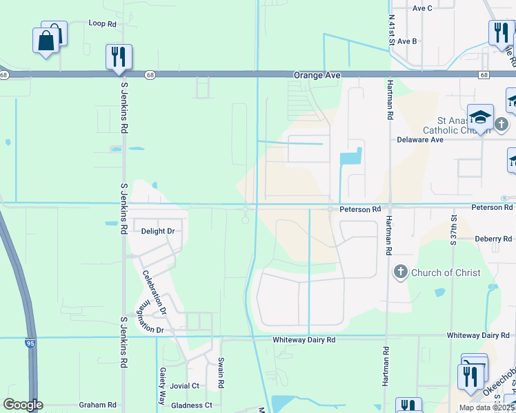 map of restaurants, bars, coffee shops, grocery stores, and more near 600-798 Carlyle Way in Fort Pierce