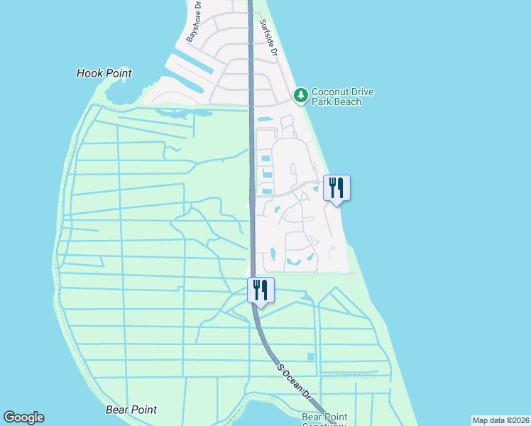 map of restaurants, bars, coffee shops, grocery stores, and more near 307 South Compass Drive in Fort Pierce