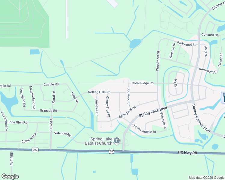map of restaurants, bars, coffee shops, grocery stores, and more near 7624 Honeysuckle Drive in Sebring