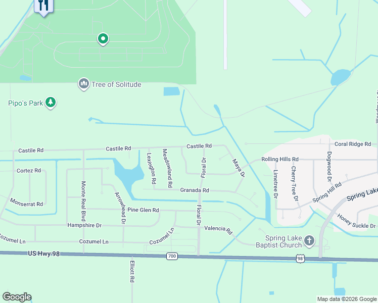map of restaurants, bars, coffee shops, grocery stores, and more near 7933 Castile Rd in Sebring