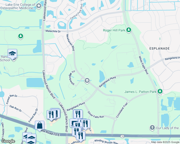 map of restaurants, bars, coffee shops, grocery stores, and more near 11832 Sky Acres Terrace in Bradenton