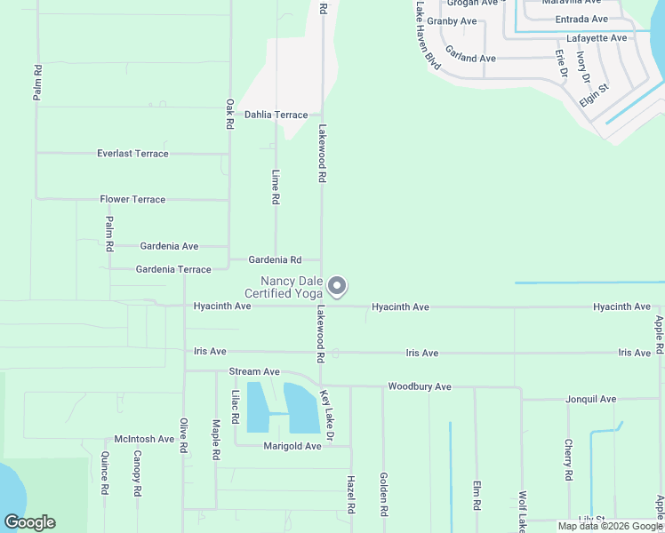 map of restaurants, bars, coffee shops, grocery stores, and more near 5418 Lakewood Road in Sebring