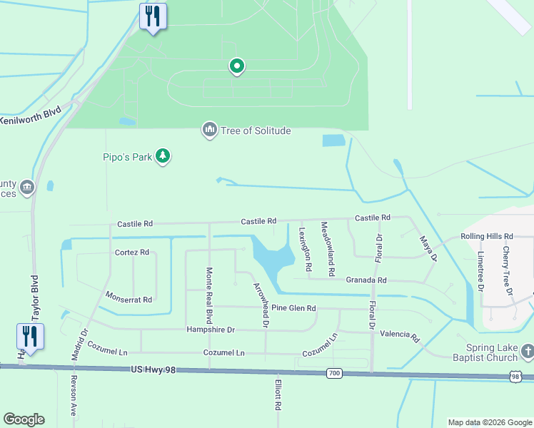 map of restaurants, bars, coffee shops, grocery stores, and more near 8217 Castile Road in Sebring