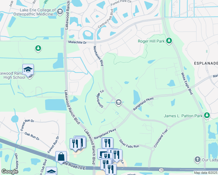 map of restaurants, bars, coffee shops, grocery stores, and more near 5502 Pleasantview Court in Bradenton