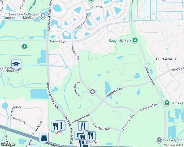 map of restaurants, bars, coffee shops, grocery stores, and more near 11976 Sky Acres Terrace in Bradenton