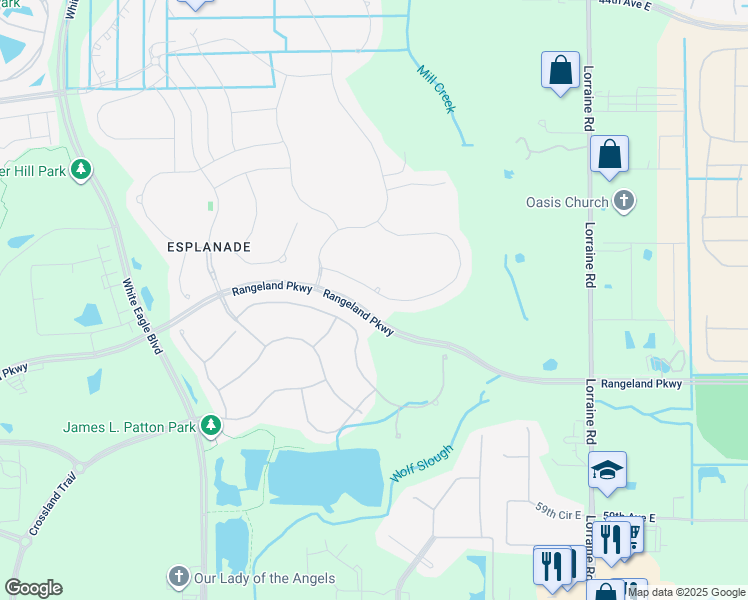 map of restaurants, bars, coffee shops, grocery stores, and more near 13703 Messina Loop in Bradenton